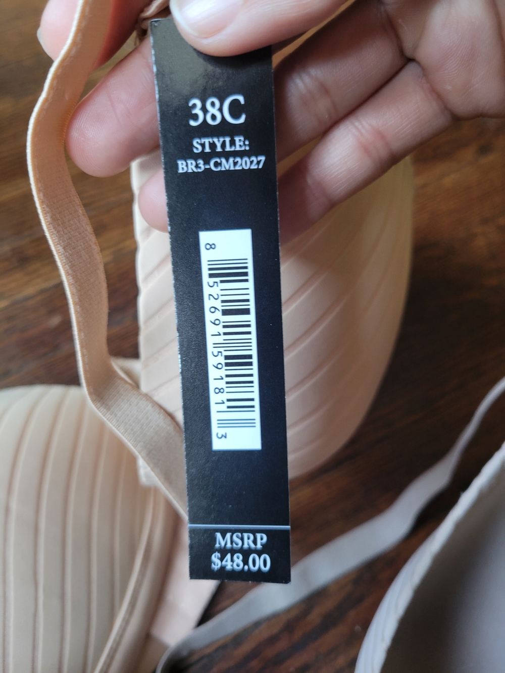Catherine Maladrino 2 Piece Stripped Bra Set Sz 38C Wire Free Nwt - Picture 14 of 16